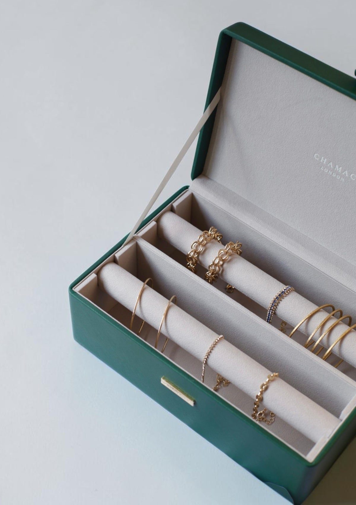 Double Row Bangle & Bracelet Box – Jewellery Storage – Green